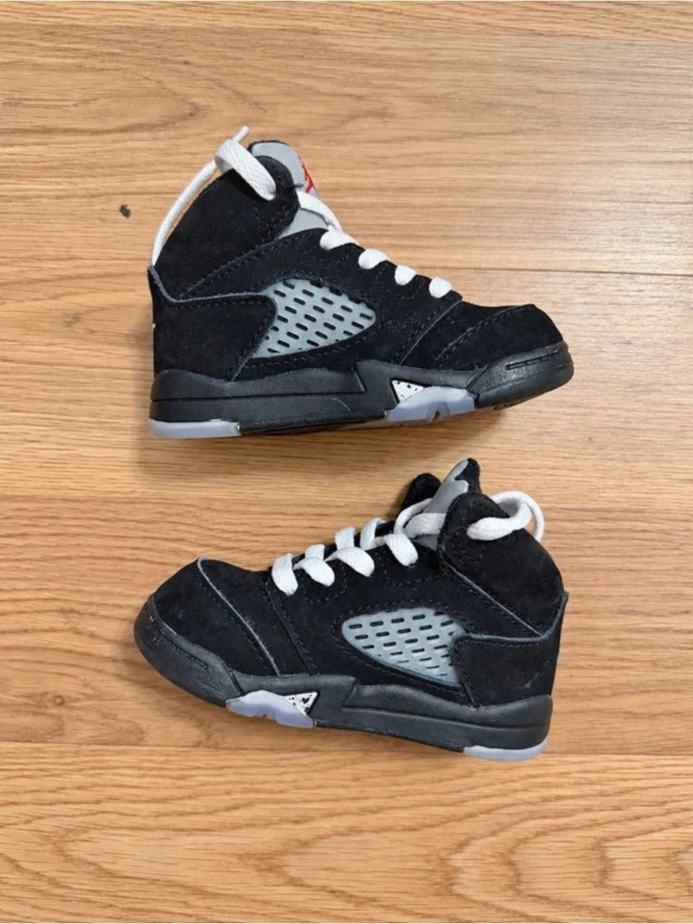 Jordan Kids Black and Gray High-Top Sneakers
